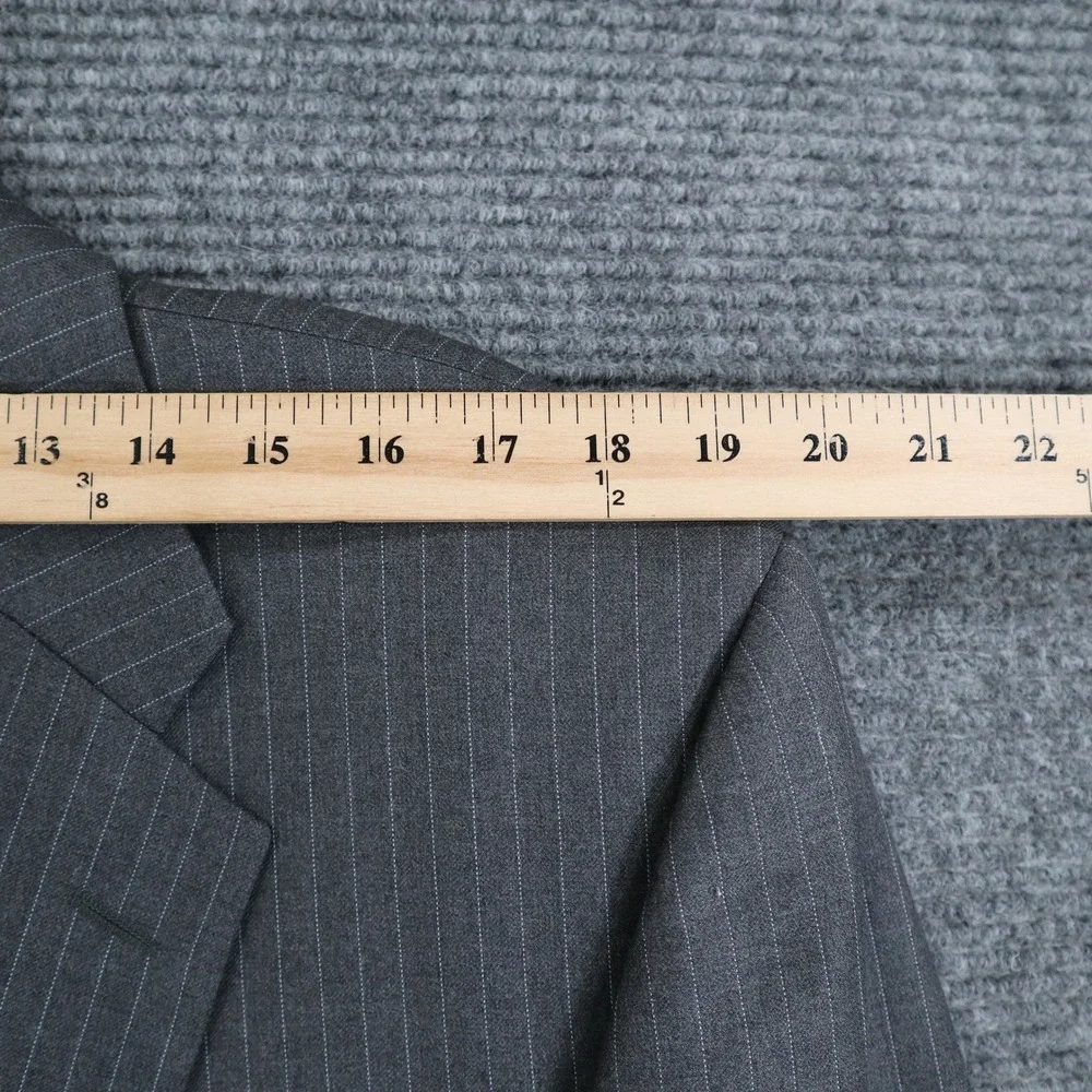 Hickey Freeman Sport Coat Mens 44L Wool Pinstripe Mitchells Westport Business